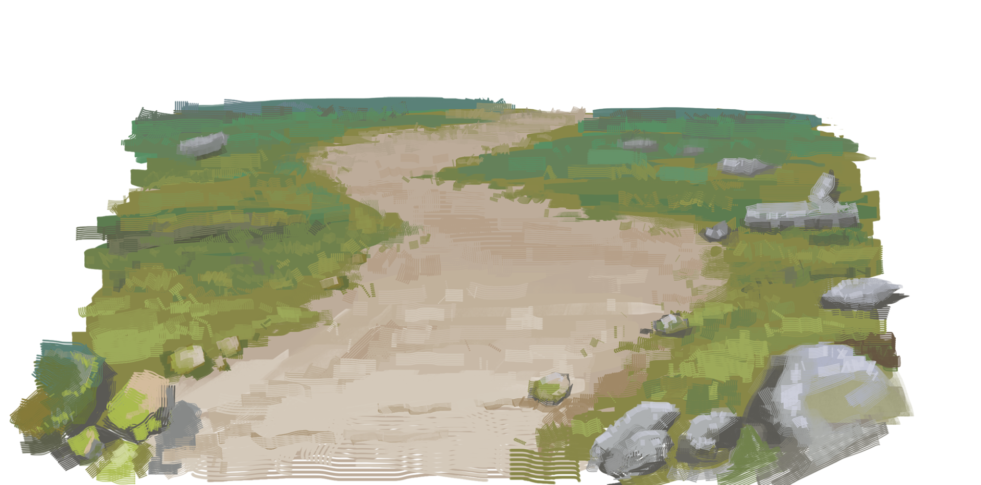 —Pngtree—path stone grass comic illustration_5755630